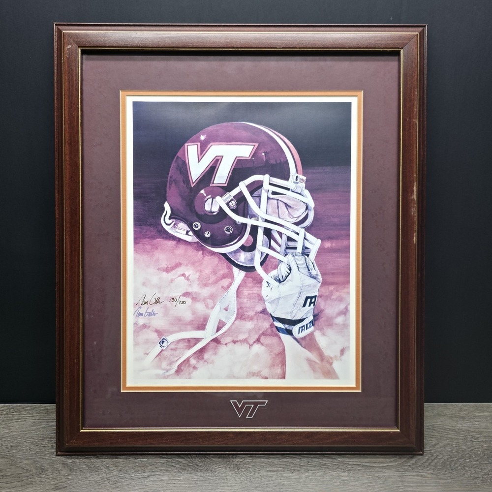 Virginia Tech Hokies Framed Art Print by Tom Gallo Limited Edition 130/750